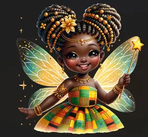 Kids Ready-to-Press DTF Heat Transfers Fairy Design DIY Kit, Handcrafted Specialty Craft Supply for Cotton-Polyester Apparel - Hobbies & DIY Projects
