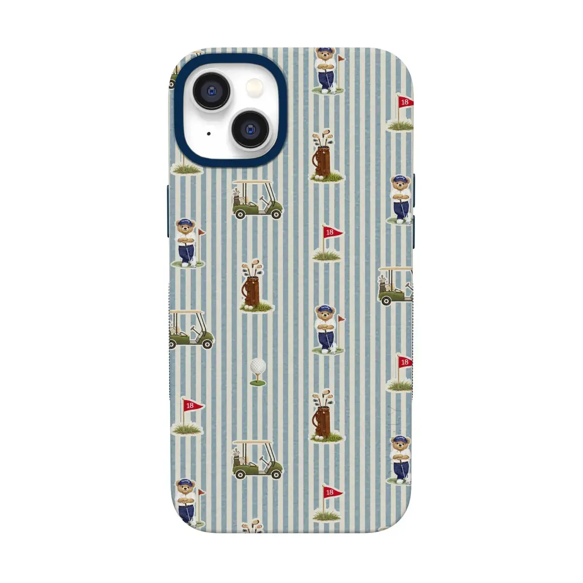 Casely iPhone 14 Case | Clubhouse | The Caddie Print | Bold Protective Design | Compatible with MagSafe
