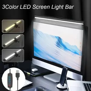1pc 30cm/45cm Adjustable LED Screen Light Bar, 3-Color Flexible Dimmable Lighting, LED Mood Light, Eye Protection Desk Lamp with Clamp for Computer Monitors, Office and Home Study and Drawing