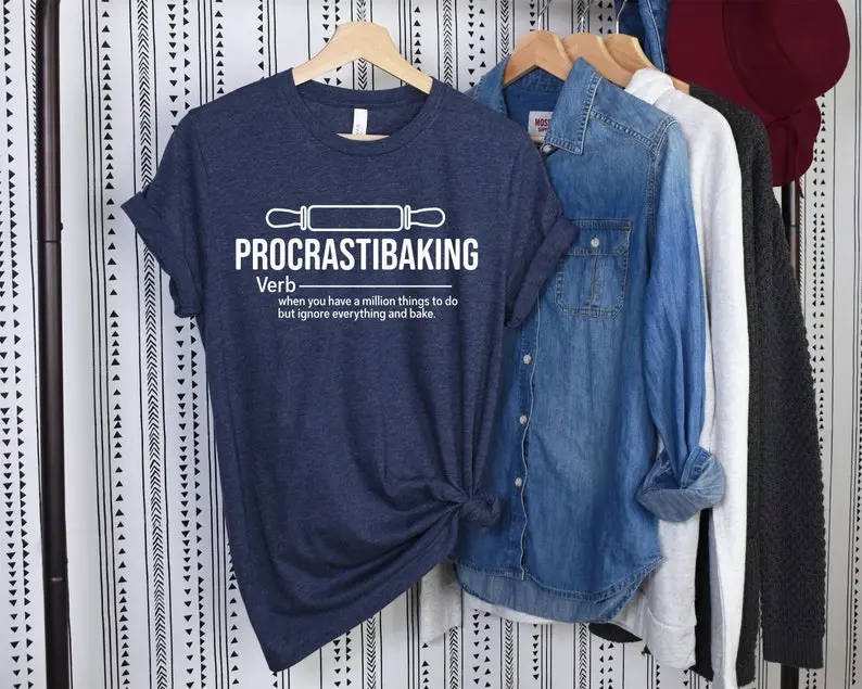 Procrastibaking Shirt, Cooking Sweatshirt, Baker Chef Tee, Funny Baking, Cooking Gifts