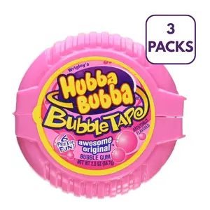 HUBBA BUBBA Bubble Gum Tape - Original Chewing Gum, 2 oz, Pack of 3
