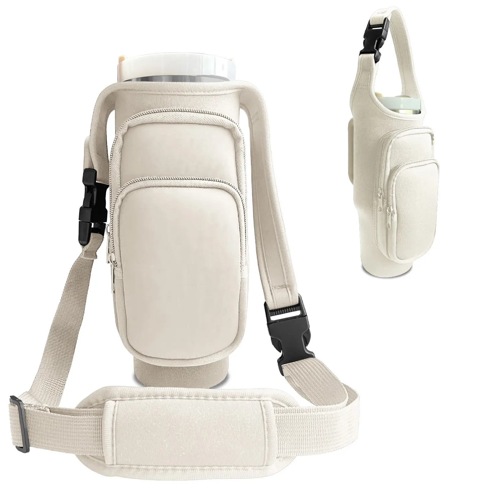 White with two pockets