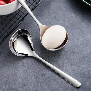 1pc Stainless Steel Spoon Soup Spoon Rice Spoon Tea Spoon LongHandle Tableware Set Kitchen Utensils