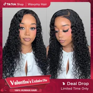 Wavymy Pre-Bleached Wear Go Casual Water Wave Versatile 7x5 Closure Lace Wigs Pre-Cut Glueless Wig 180% Density Full Hair Ready To Go