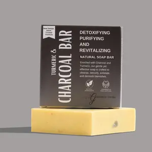 Turmeric & Charcoal Bar Soap – Deep Cleansing Face & Body Soap for Acne, Oily Skin, and Even Complexion