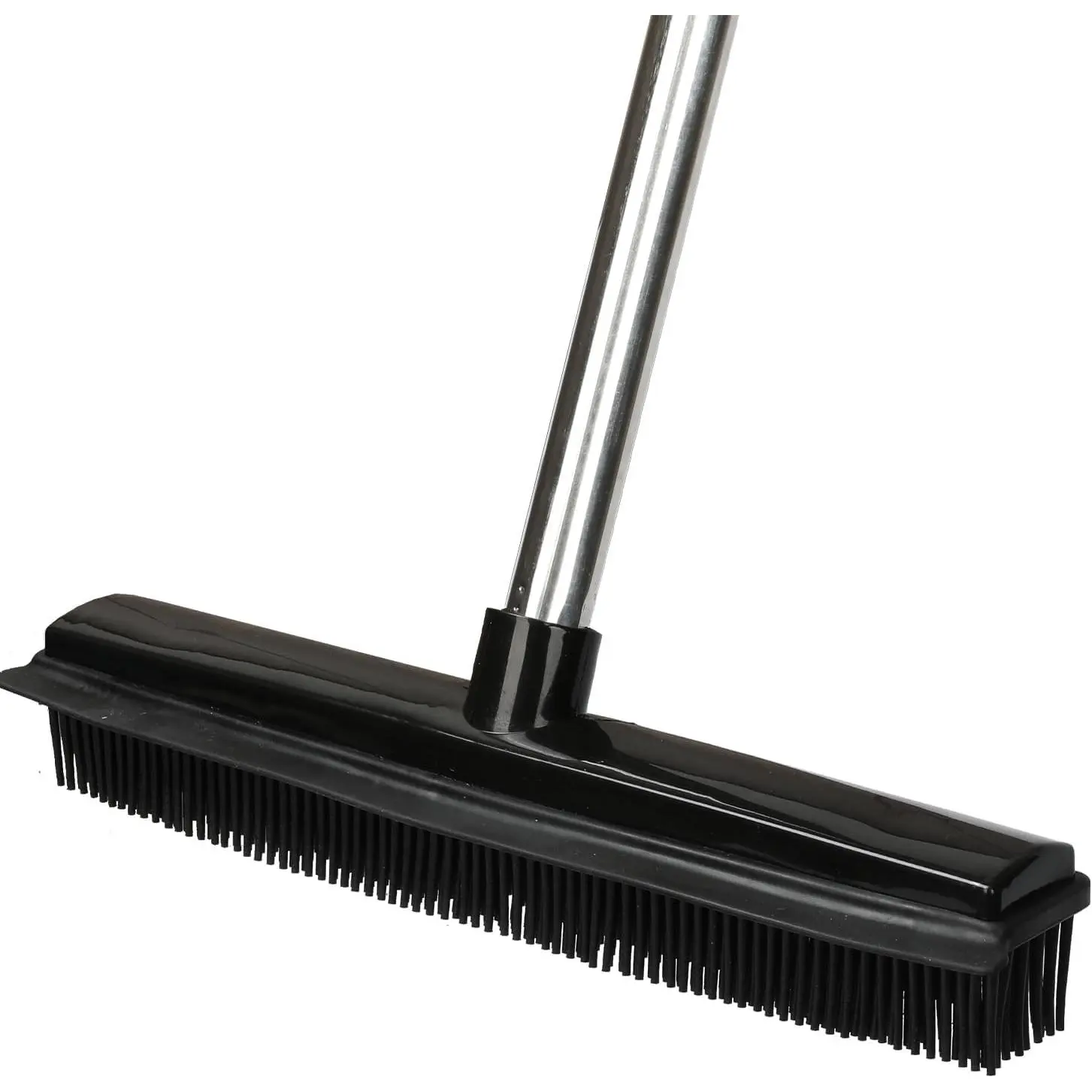 Foldable Rubber Broom with Built-in Squeegee - Hair Pickup & Dust Removal Broom, Silicone Floor Brush, Dog Hair Remover, No Dustpan, Home Cleaning Tool Suitable for All Surfaces, Carpet Use, Hair Pickup Brooms