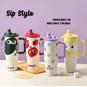 1 PACK, 30oz Tumbler, with a lid, two straws, Stainless Steel, Leak Proof, Vacuum Insulation