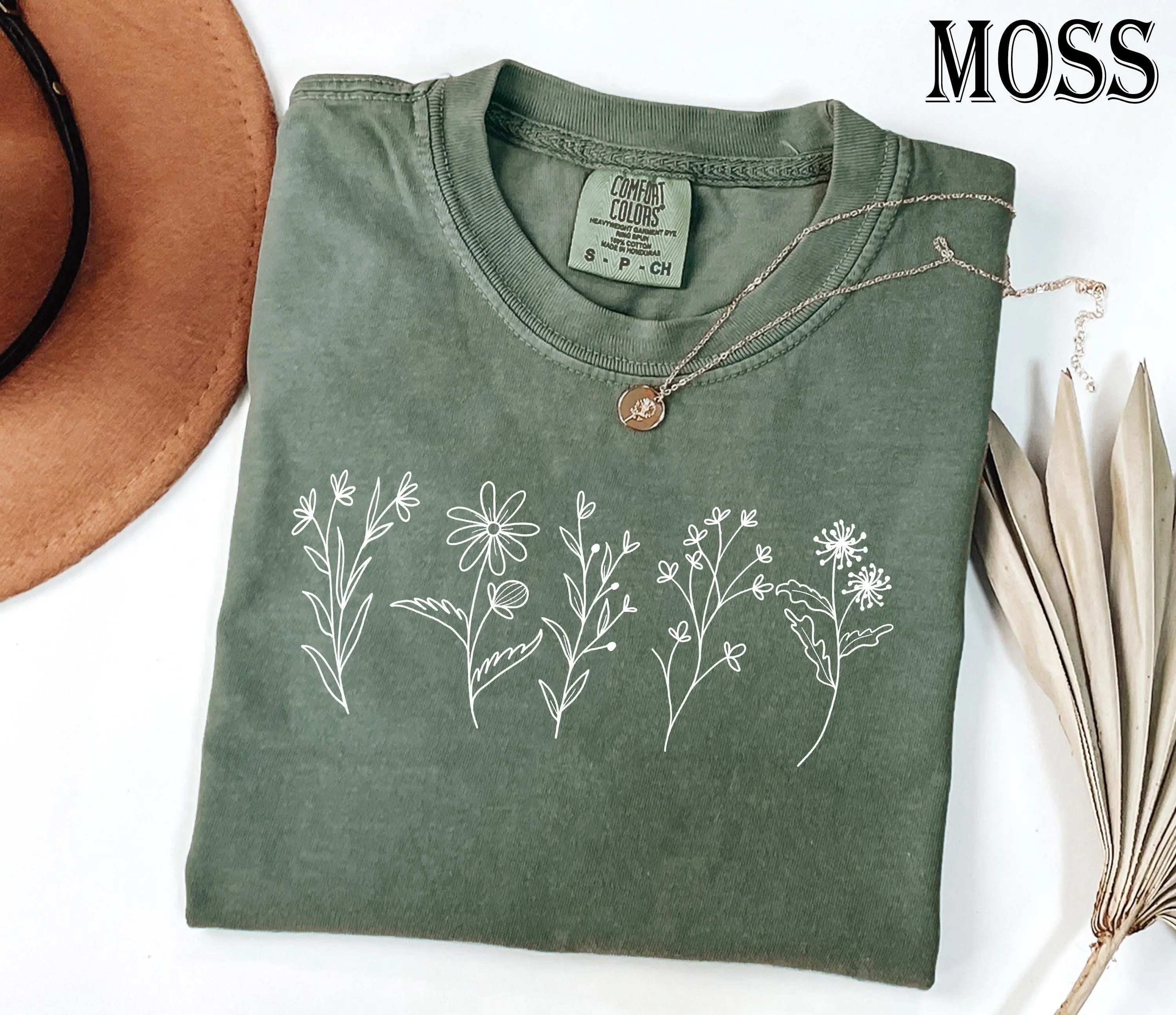 Comfort Colors Wildflower Shirt, Floral Cottagecore Shirt, Botanical Shirt, Flower Tee, Nature Tee, Wildflower Tshirt,Wild Flower Tee