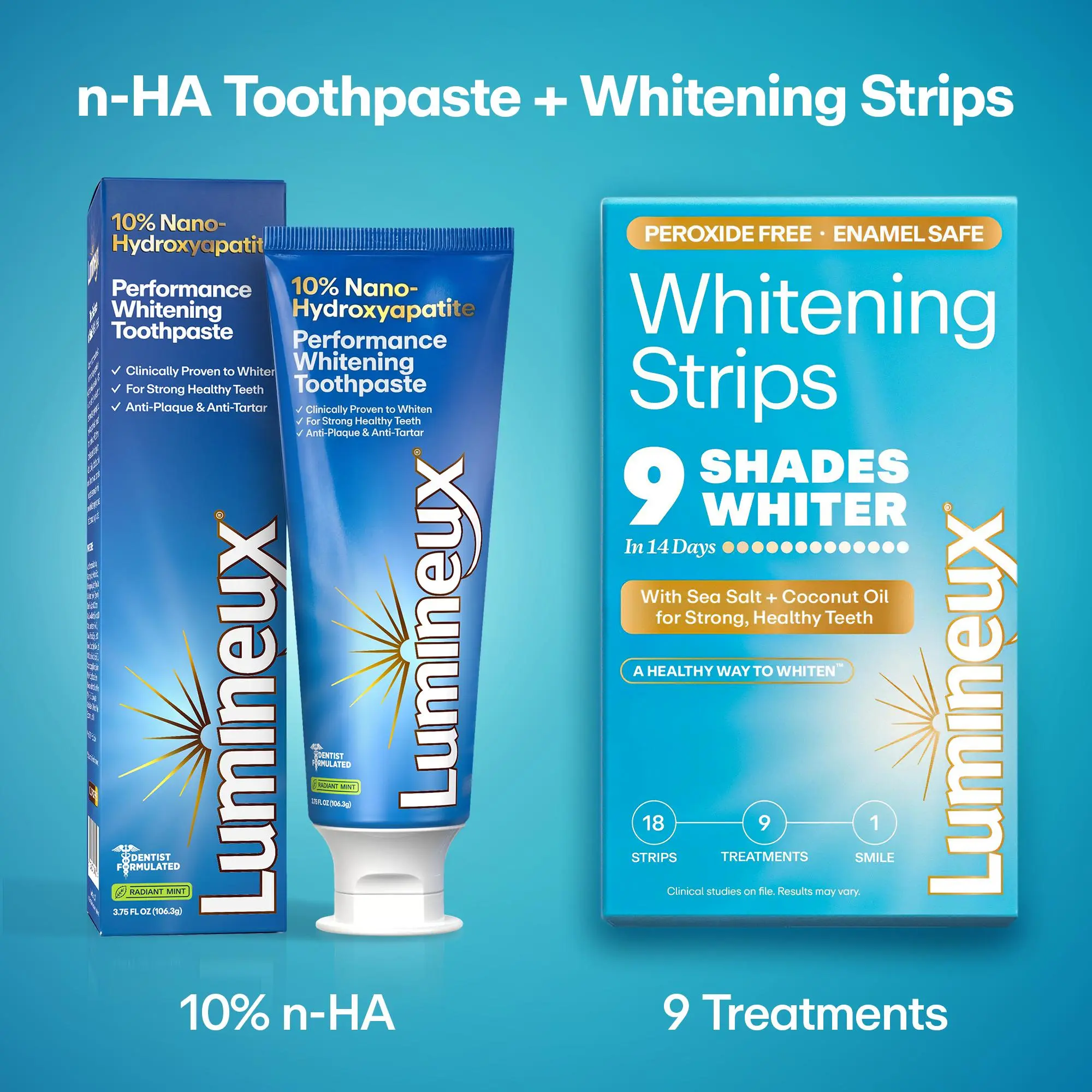1-Pack + 9 Whitening Strips