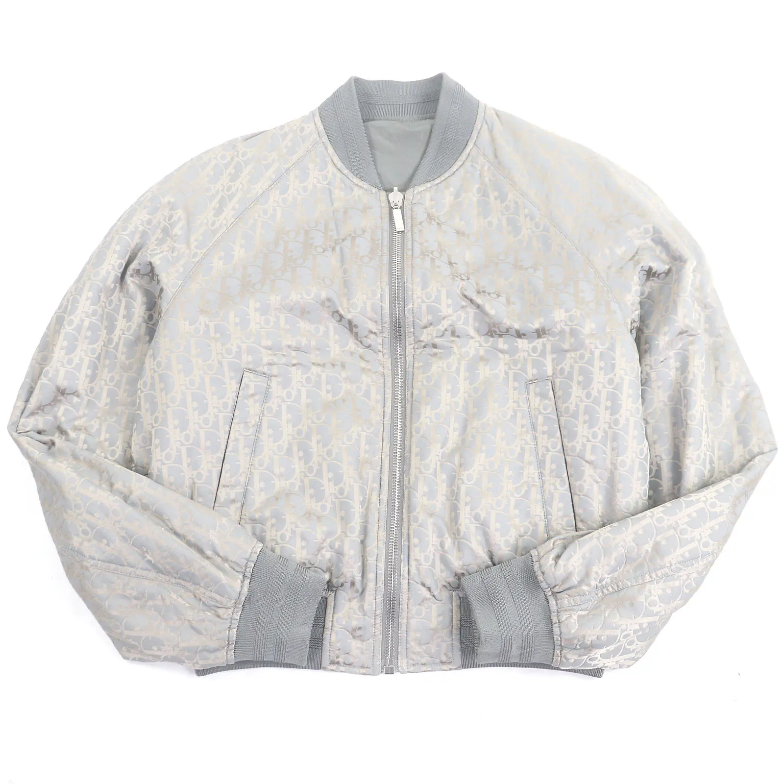 Pre-owned Dior Others Small Leather Goods Oblique Nylon Bomber Jacket