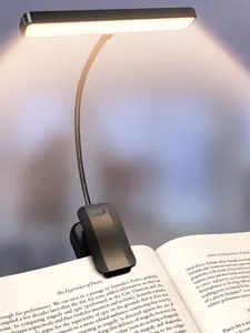 26 LED Book Light, 1200 mAh 90 Hrs Lasting Rechargeable Reading Light, 5 Amber Colors & Stepless Dimming Book Reading Light - Portable Clip on Light for Book Lovers Kids