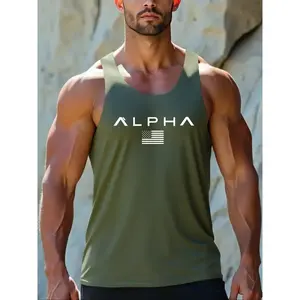 Men's Breathable Sleeveless Sports Vest, Quick-Dry Polyester Fabric, Ideal for Running & Outdoor Activities, Casual Wear Design, Athletic Sports Clothing, Athletic Apparel, Athletic Style Activewear