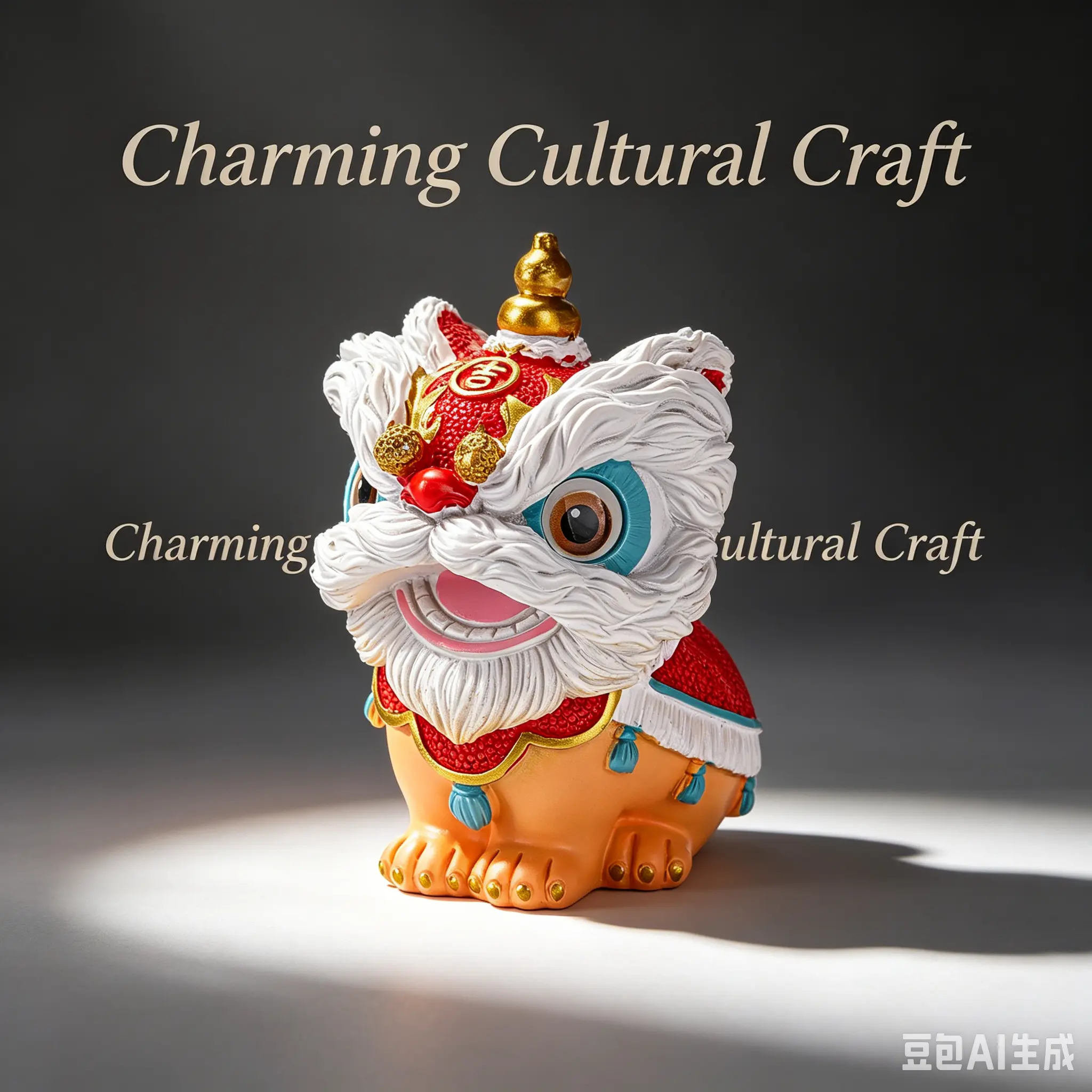 Guochao color‑changing Awakening Lion tea ornament | Attract wealth and blessings | Heat‑activated color change | Essential tea ceremony decoration