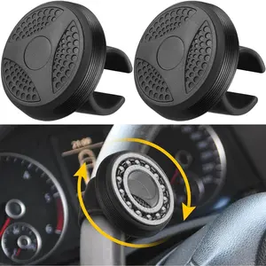DaisyInner 2 Pieces Steering Wheel Knob Spinner Suicides Knob for Steering Wheel 360 Degrees Rotation Tractors Speed Accessories for Cars, Trucks, Tractors, Boats
