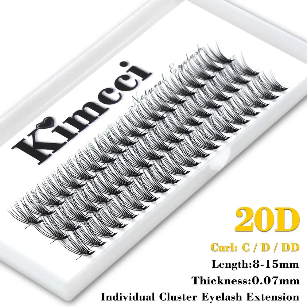 Kimcci 60 bundles / Case Natural False Eyelashes Extension Makeup 20P 3D Russian Individual Eyelashes Extension Mink Eyelashes 2026 New