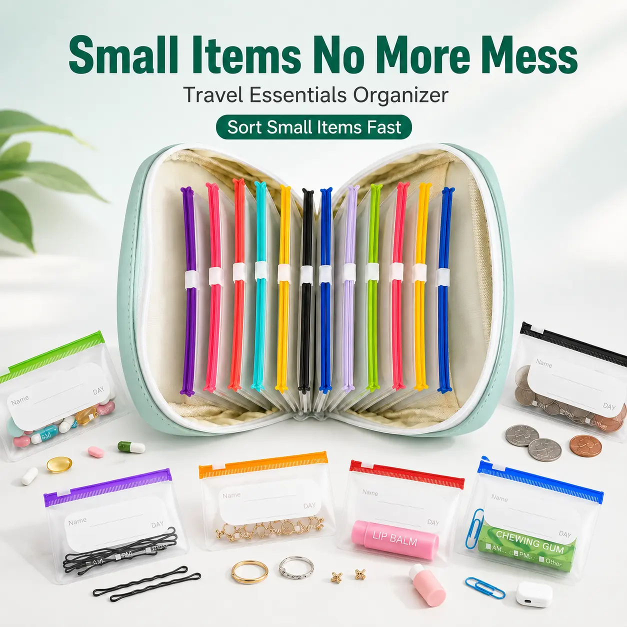 Refillable Resealable Food-Grade Silicone Storage Pouch - Portable Waterproof Multi-Purpose Organizer Bag for Snacks, Cosmetics - Lightweight Compact Home Organizer Accessory for Outdoor Trips, Refillable Silicone Storage Bags, Resealable Closure Storage