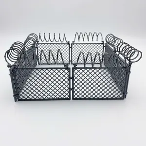 Wire Fence Base, Prison Building Isolation Accessories, Assembly Children's Toys, Birthday Gifts