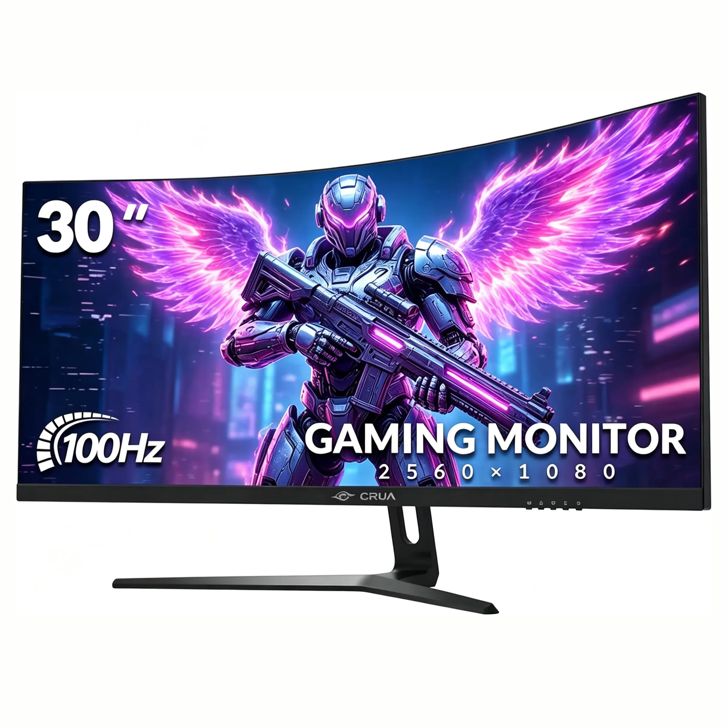 30inch Ultrawide Curved Monitor, 21:9 WFHD(2560x1080P) VA Computer Monitor, 99% sRGB 100HZ 1500R PC Monitors Support FreeSync, Wall-Mounted, with HDMI/DP Display Port-Black