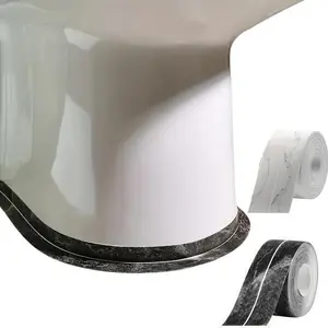 1.5'' X 16.4' Kitchen & Bath Tape Caulk Strip, Upgraded Acrylic Glue Durable PVC Self-Adhesive, Waterproof Caulking Tape for Marble Finish, Marble Pattern