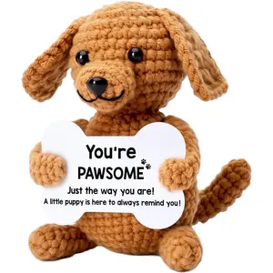 Funny Valentines Day Dog Gifts for Women Men Girls Boys, Cute Puppy Stuffed Animals Plush, Adorable Mini Emotional Positive Desk Decor Accessories, Lovely Valentines & Birthday Gift Ideas to Cheer Up Loved Ones and Decorate Home & Office