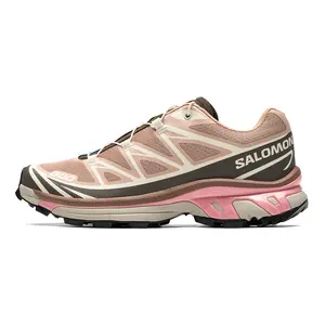 Salomon XT-6 Low-Cut Mesh Cushioned Unisex Casual Running Shoes in Pink-Brown Trending Shoes, House White Official Shoes to Get / Maison Mihara