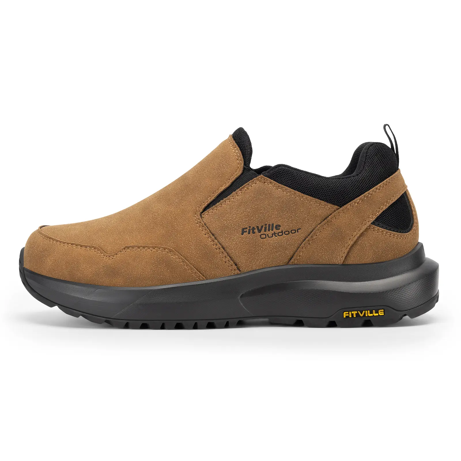 [DealsforYouDays]FitVille Men's Wide Slip-On Hiking Shoes Walking Loafers with Arch Support | Non-Slip Trekking Trails Sneakers with Wide Toe Box & Cushioned EVA Midsole for Wide Feet, Flat Feet & Everyday Comfort loafers men