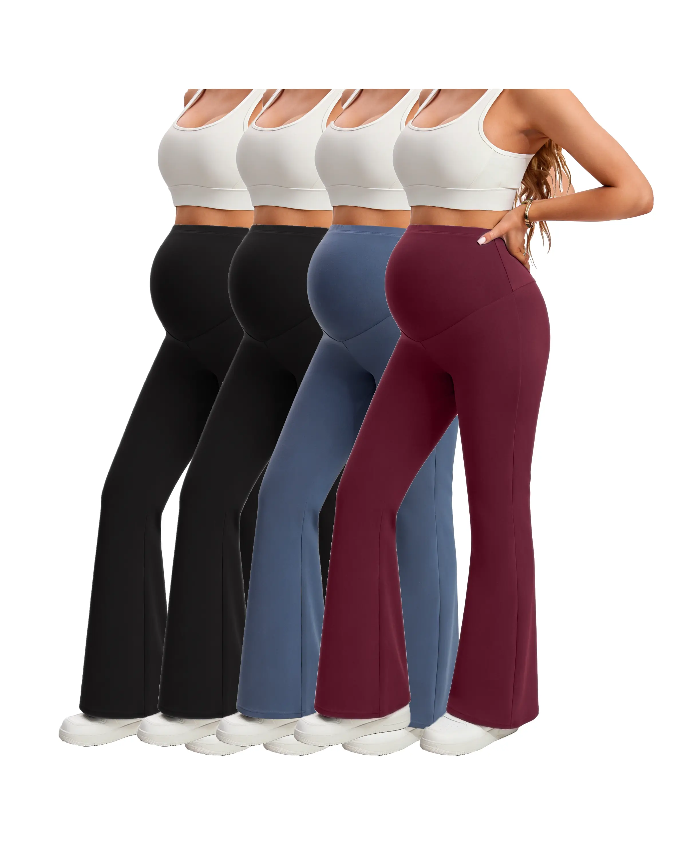 Cymebosilux Maternity Pants Over The Belly Yoga Wear Casual Activewear Yoga Pants in Comfortable Fabric