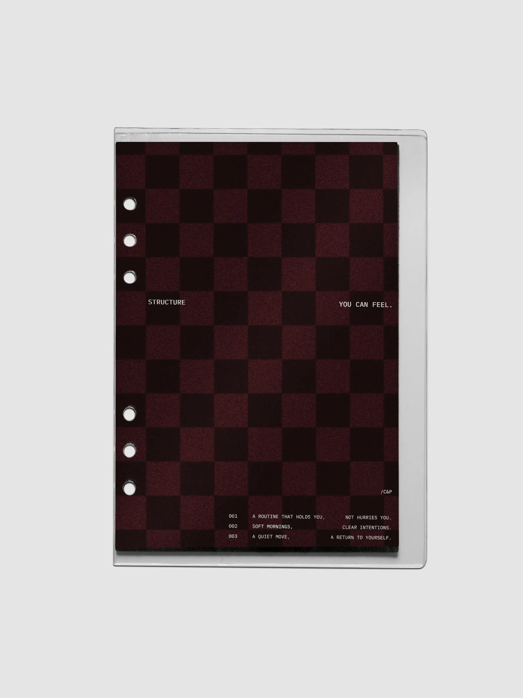 Checkered Velvet Planner Cover + Dashboard Set