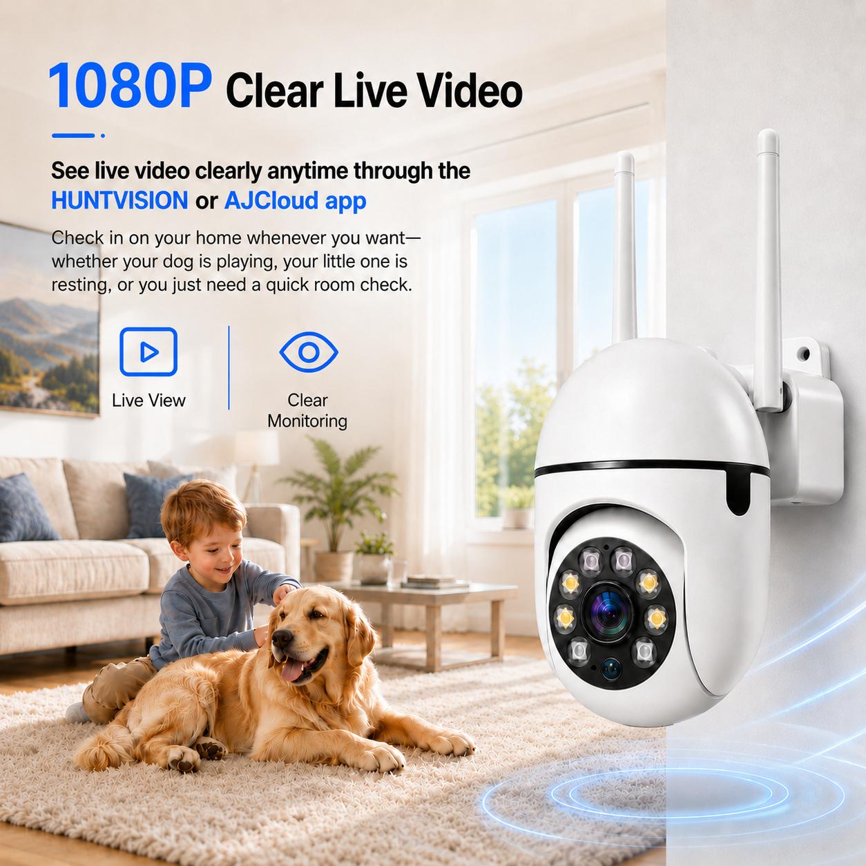 PBSEV Smart Home Security Camera (Smart Home Gadgets), 360° Rotatable, 1080p Full HD, Full-Color Night Vision, Motion Sensor, 2-Way Audio, Wi-Fi-Bluetooth, Easy Install, Baby Monitor, Remote View, TF Card-Cloud Storage, Housewarming Gift PBSEV Smart Home Security Camera (Smart Home Gadgets), 360° Rotatable, 1080p Full HD, Full-Color Night Vision, Motion Sensor, 2-Way Audio, Wi-Fi-Bluetooth, Easy Install, Baby Monitor, Remote View, TF Card-Cloud Storage, Housewarming Gift