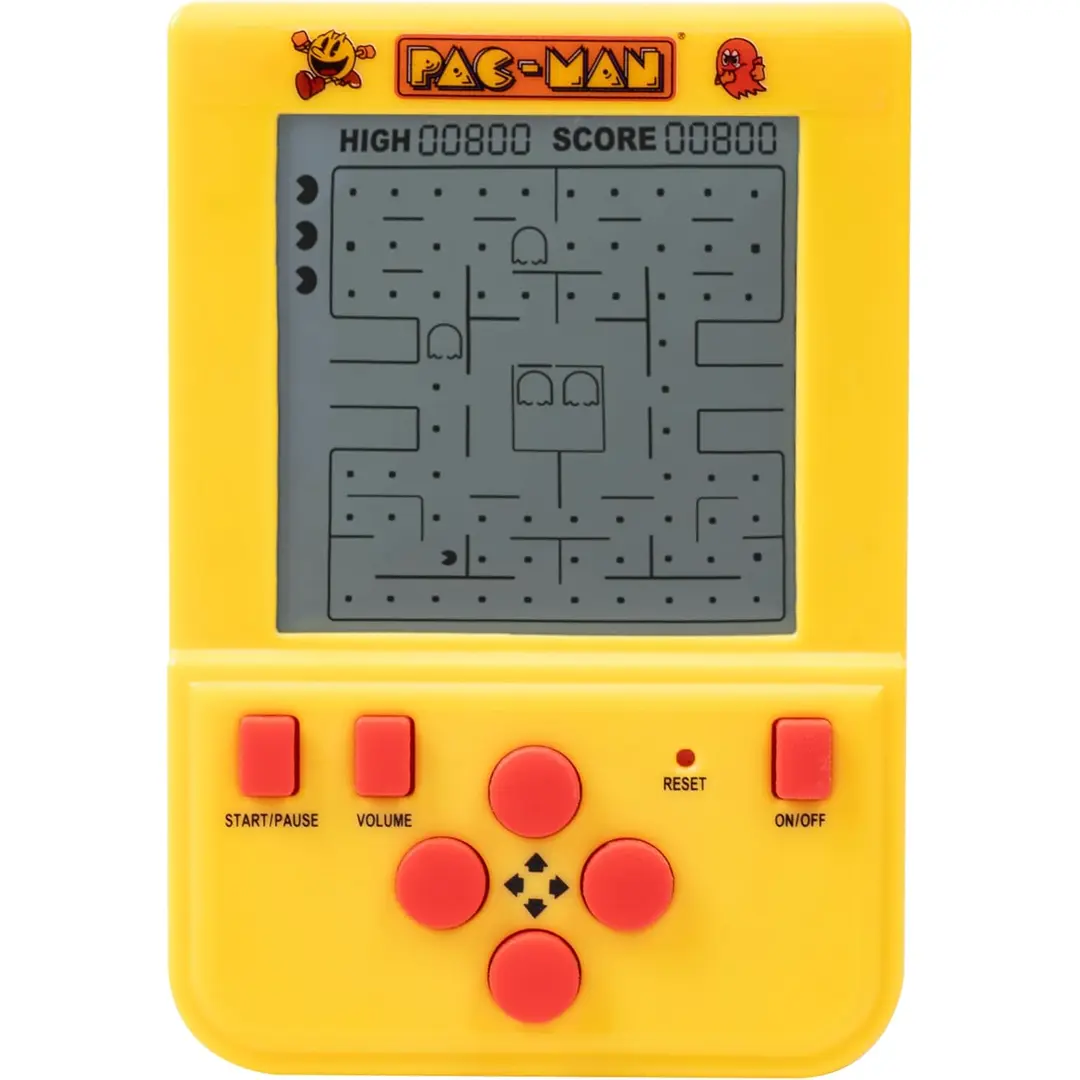 Pac-Man Mini Arcade Keychain – Handheld LCD Game with Classic PAC-Man Gameplay & Sounds, Retro Portable Gaming Toy, Official Collectible