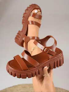 Women's Fashionable Solid Color Platform Sandals, Fashionable Sling Sandals, Casual Comfortable Platform Sandals for Summer, Lightweight Breathable Shoes for Daily Wear, Footwear Sandal