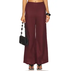 FAITHFULL THE BRAND Syna Pant in Bordeaux