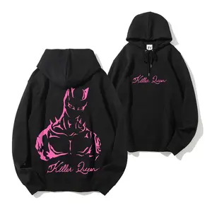 Killer Queen JoJo's Bizarre Adventure themed hoodie, Made in the USA | Premium cotton blend streetwear sweatshirt, JoJo's Bizarre Adventure themed pullover | Unisex anime hoodie, relaxed fit
