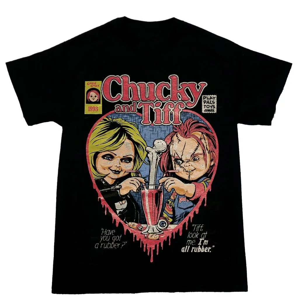 Chucky Good Guys Doll Vintage Graphic Shirt Tiffany Valentine Horror Movie Tee HY6113