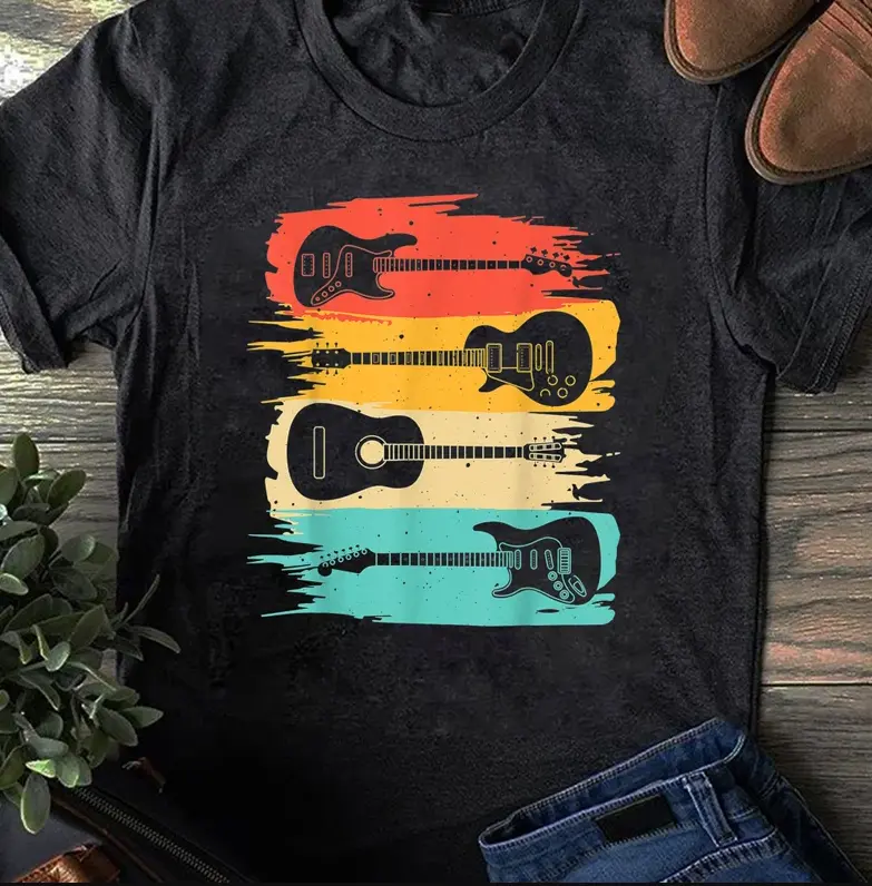 Vintage Guitar Gift For Men Women Music Band Guitarist Stuff - Funny Guitar Shirts, Guitar Player, Cool Music T-Shirt, Gift For Musician #SohoChic