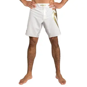 Venum Light 5.0 Fight Shorts - White/Gold Menswear Breathable