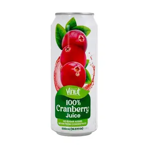 VINUT 100% Cranberry Juice 500ml - Pure Natural Fruit Drink, No Added Sugar, No Preservatives, Rich in Antioxidants