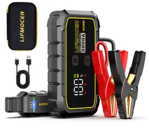 LIFMOCER GS300 3000A Car Jump Starter – Portable 12V Battery Booster Pack for Up to 10.0L Gas & 8.0L Diesel Engines, Compact Emergency Power Bank with Dual USB Charging (59.2Wh)