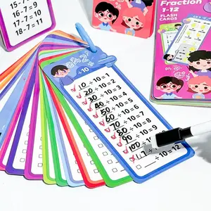 Multiplication & Division & Addition & Subtraction Flash Cards, 1 Count Double Sided Colorful Learning Cards, Educational Toys for Kids