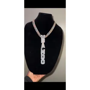 Custom Vertical Ice Sugar Letter Pendant | Sparkling, Personalized