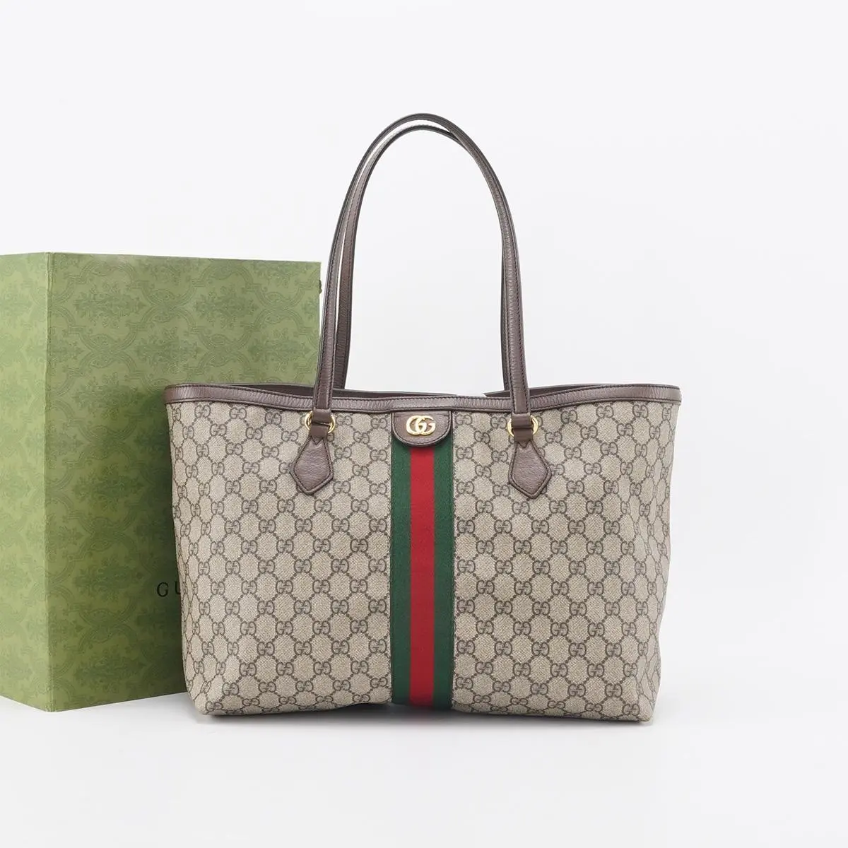 Pre-owned GUCCI calfskin Tote Bags Ophidia Medium GG Coated Canvas Tote Bag BGP224151