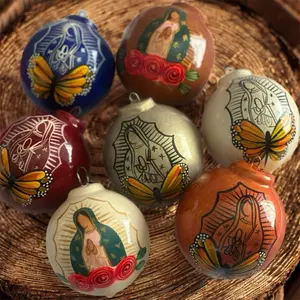 Virgencita hand painted ornament