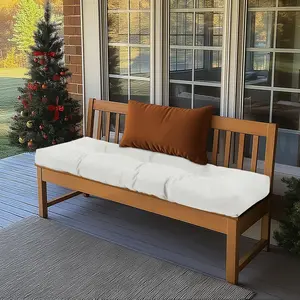 Tufted Bench Cushion Non-Slip Cushion White High-Density Outdoor Cushion Brand Cushion (48x16x4 inches) Outdoor Cushion Memory Foam Cushion Foam Cushion