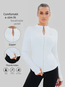 Women's Sports Jacket - Slim, Breathable Everyday Go-To Outerwear for Yoga, Errands