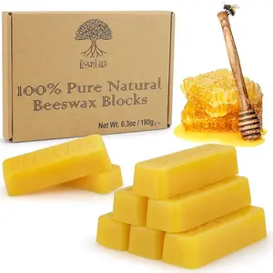 Eco Lux 8 Yellow Beeswax Blocks Bees Wax 6.5oz Eco Lux 8 Yellow Beeswax Blocks Bees Wax 6.5oz