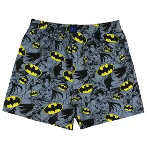 DC Comics Batman Boxer Shorts Men's Action Poses Bat Signal Logo Underwear
