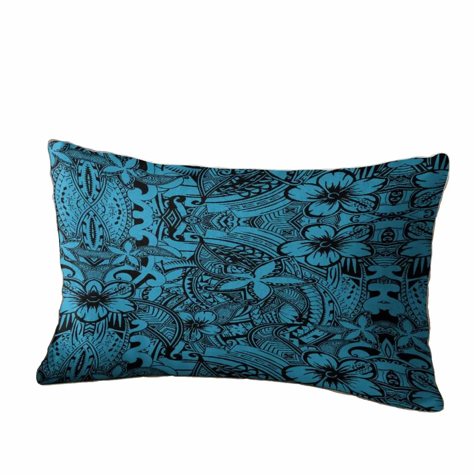 Personalized Text Logo Name Pattern Photo Pillowcase Floral Print Pillowcase Custom Pillowcase Pattern Soft Comfort Durable Pillowcase Holiday Party Sofabed Decorative Pillowcase Polynesian Vintage Tribal Design Custom Pattern
