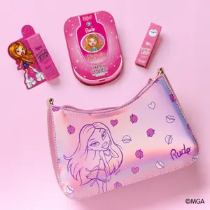 Bratz Yasmin Pretty Princess Glam Bundle - Eyeshadow Palette, Lipstick, Makeup Bag, Mirror, Vegan & Cruelty-Free