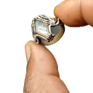 Moonstone Ring Handcrafted Wire Wrapped Stone Jewelry for Women and Men
