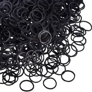 1000 pcs Mini Rubber Hair Bands 1/2 Soft Elastic Bands for Woman Hair Braids Ponytails & Beards Small Dreadlocks, Wedding Hairstyle and More(1.5 cm,Black)